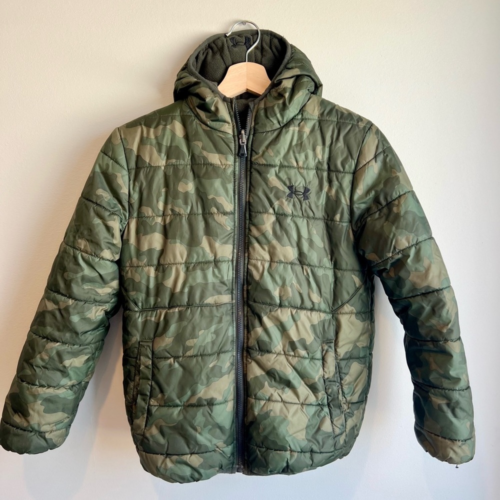 Reversible Under Armour Boys Fully Lined Camo Coat